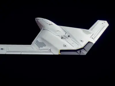 Drone Low-poly 3D model 5