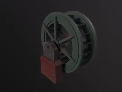 Water wheel 3D Model Low-poly 3D model
