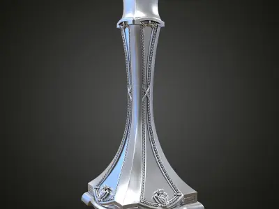 Candlestick silver 3D print model