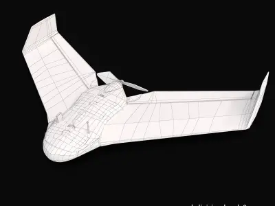Ebee SenseFly Low-poly 3D model