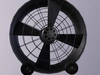 Industrial Fan Low-poly 3D model order