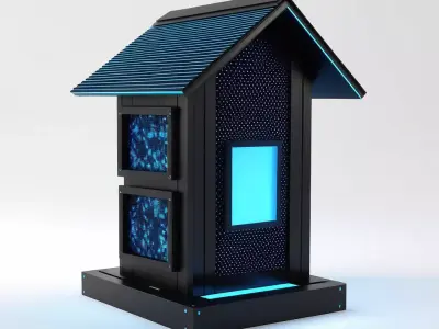 Futuristic SciFi Smart Home Model 3D model