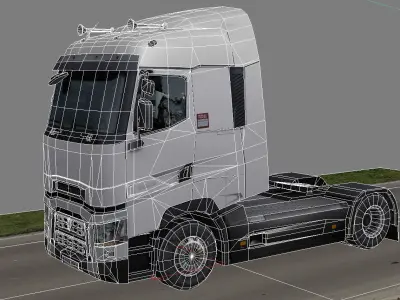 Renault T series High Sleeper Cab Low-poly 3D model