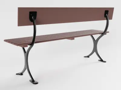 Victorian Railway Bench 3D model