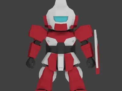 Super Mecha 19 - Rikebi of Code Name RK3BI Low-poly 3D model
