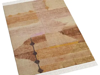 Sandra Printed Chenille Rug 3D model