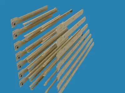 Roller Drawer Slides 3D model