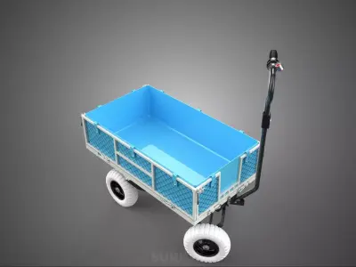 ELECTRIC BEACH SAND SEA CART WAGON TROLLEY DOLLY TRANSPORT TRUCK 3D model