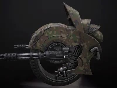 Military drone - Low Poly 3D Model Low-poly 3D model