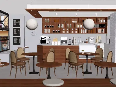 coffee shop 3D model 28