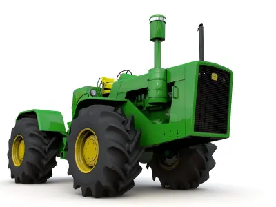 John Deere 8020 4WD Tractor 1960 3D model