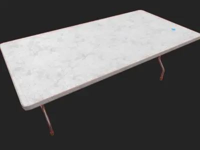 Folding Table Low-poly 3D model