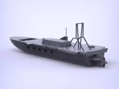 Rc model ship class monitor 3D model