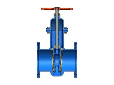 Industrial Gate Valve 3D model