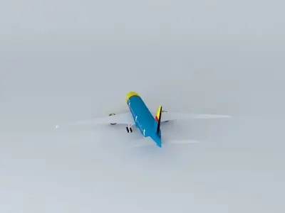 Royal Airways Boeing 777-300 with interior Free 3D model