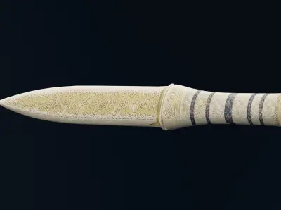 Golden Dagger Low-poly 3D model purchase