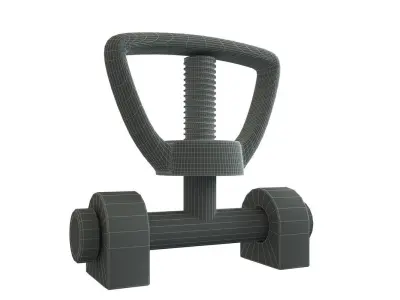 BRASS SCREW LOCK 3D model