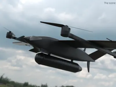  Tactical Reconnaissance Drone Aircraft Black 