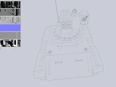 Unmanned Mini Tank Low-poly 3D model by Anima-Z