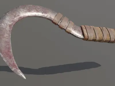 Orc Sickle Low-poly 3D model