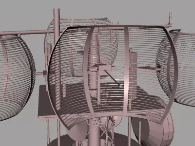 TOWER telecommunication Low-poly 3D model