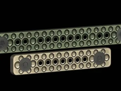 MCF-A MLok Rail Cover Low-poly 3D model