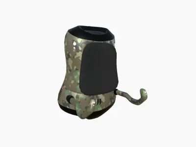 Jetpack J08 Green Camouflage - SciFi Character Design Low-poly 3D model
