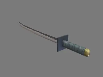 Katana model samurai sword Low-poly 3D model