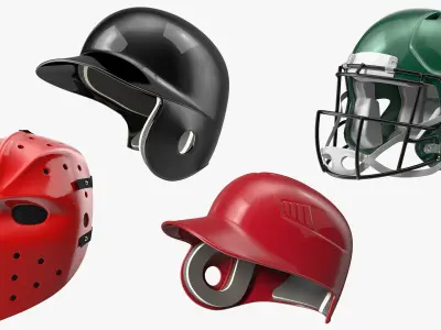 Sport Helmets Collection 3D model
