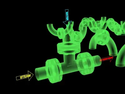 Pipe modular set 3D model