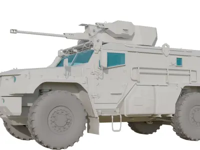 Typhoon VDV Russian Armored Transport With Full Interior Low-poly 3D model