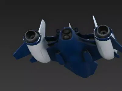 Sci-Fi Sleek Interceptor Starfighter Vehicle 3d model Low-poly 3D model