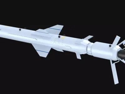 Neptune R-360 Anti-Ship Cruise Missile PBR 3D model