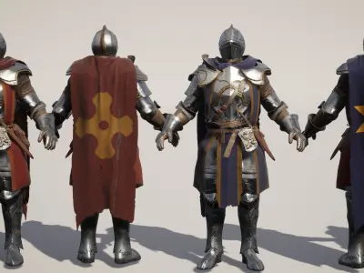 Knight Low-poly 3D model buy