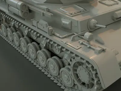 panzerkampfwagen IV Tank 3D Model 3D model