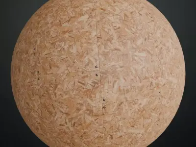 Industrial OSB Oriented Strand Board PBR Seamless Texture