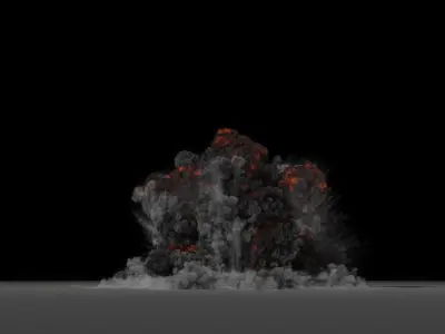Gasoline Explosion 3D model 3D model