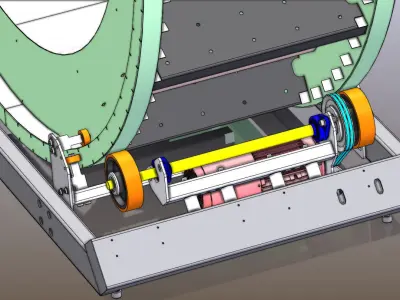 Horizontal wrapping machine for big palets 3D model