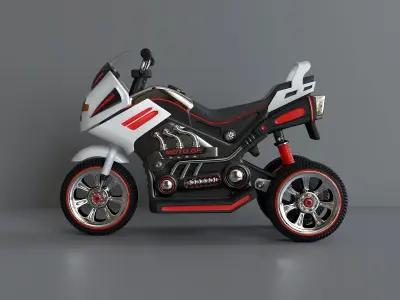 Childrens plastic sports bike 3D model