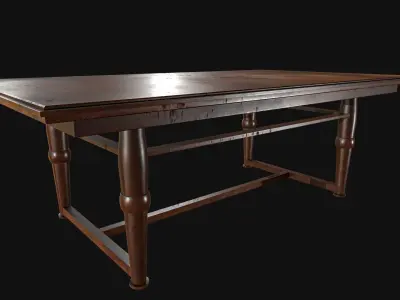 old Table Low-poly 3D model