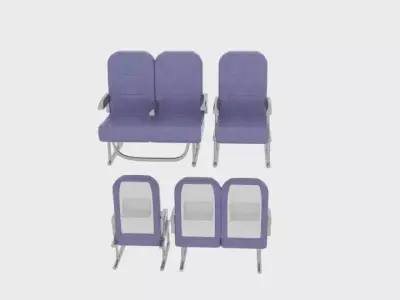 Plane Seat With Tray  3D model