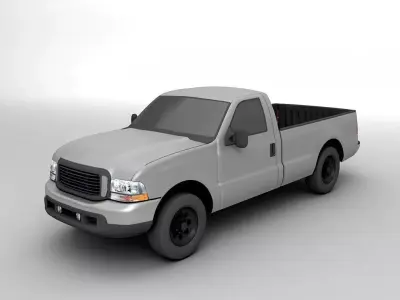 Standard Cab Pickup Truck 4x4 3D model