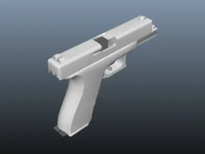 Glock 17 lowpoly model Free low-poly 3D model