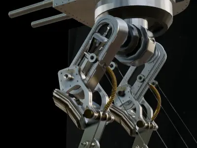 Dieselpunk Walker Mech 3D model