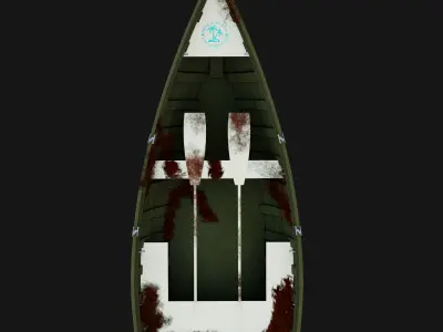 Wooden Boat Low-poly 3D model buy