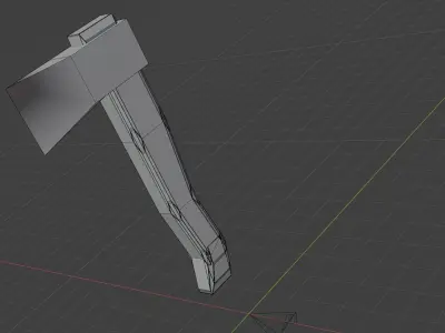 iron axe ready to import into the game Free low-poly 3D model