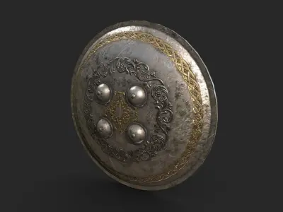 Middle Eastern shield Low-poly 3D model