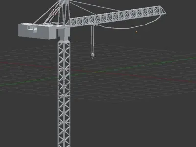 Low Poly Crane Low-poly 3D model