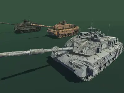 Chellendger tank Low-poly 3D model