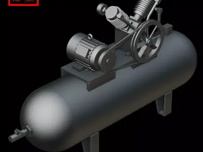 Air Compressor 3D model 4